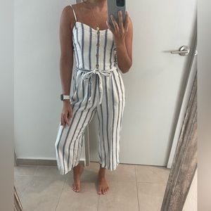 Abercrombie XS petite midi linen jumpsuit